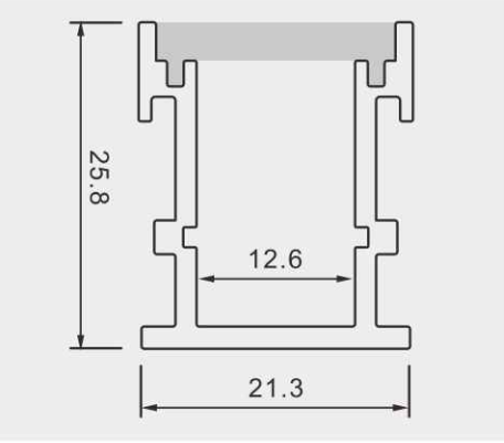 Silver Black White Led channel aluminum surface mount alloy 6063 with PC diffuser cover for floor led profile light