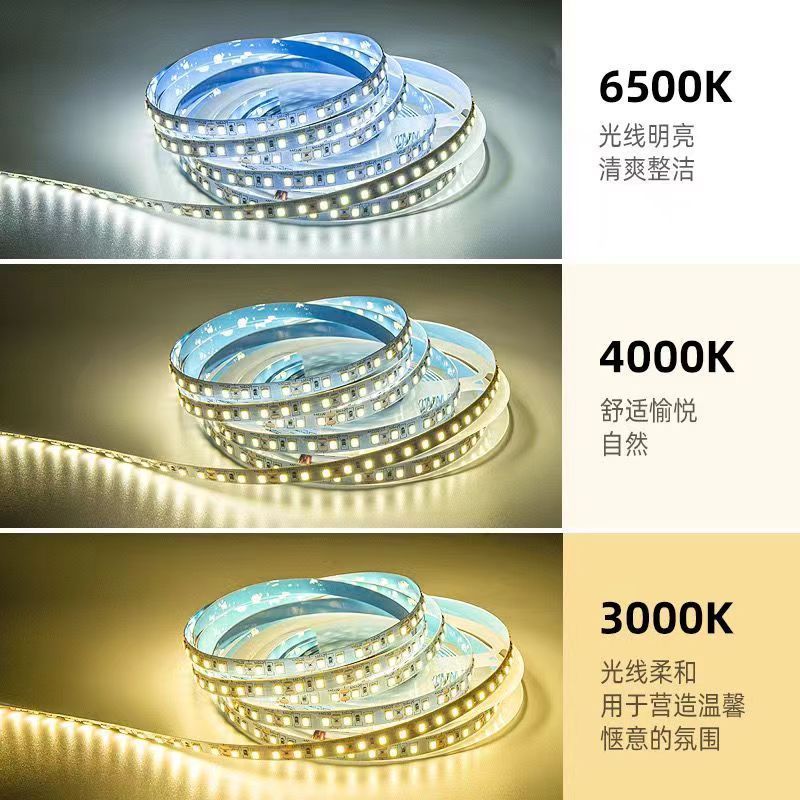 Factory Flexible SMD led strip light 120 LEDs Warm White Super Bright for Bedroom Decoration IP20 2835 smart led strips