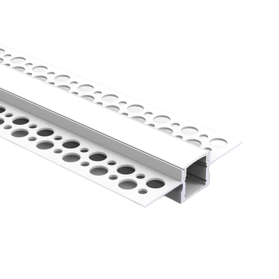 MEIJIA Anodizing aluminum extrusion recessed drywall gypsum wall profil For ceiling plaster Led channel diffuser led strip light