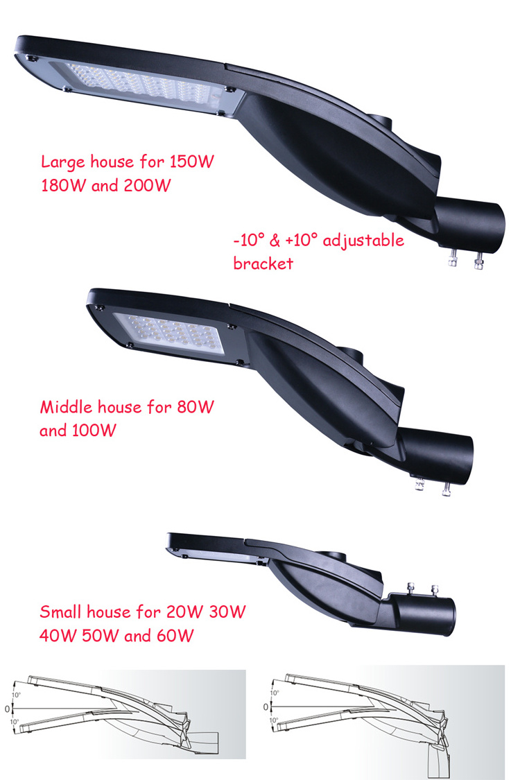 2022ac outdoor 20 30 60 watt led light 220v hot selling high quality cast iron cut off electric dali ENEC european street lights