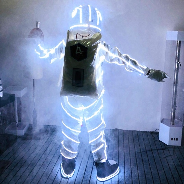 led clothing luminous costumes space suit led light up clothes for Christmas Carnival Halloween Astronaut Cosplay dance costumes