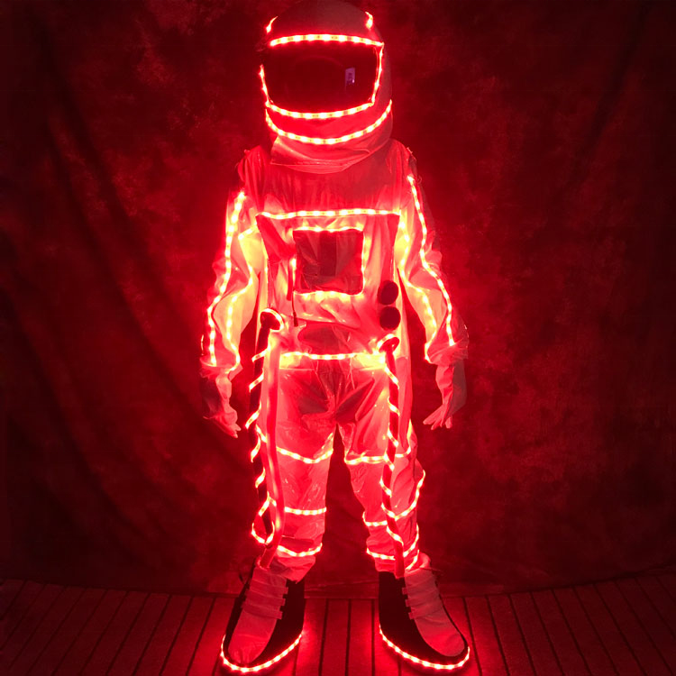 led clothing luminous costumes space suit led light up clothes for Christmas Carnival Halloween Astronaut Cosplay dance costumes