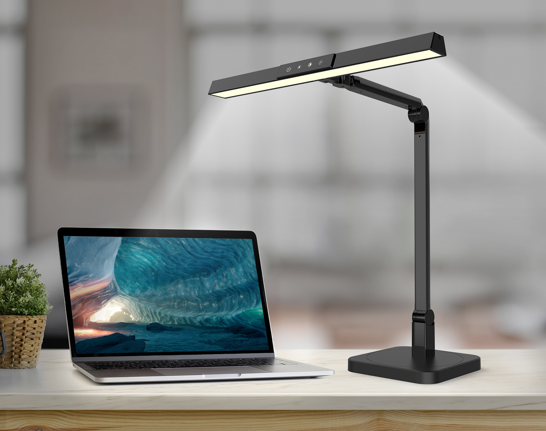 Architect Swing Arm Table Lamp Dimmable Desk Lamp with Clamp