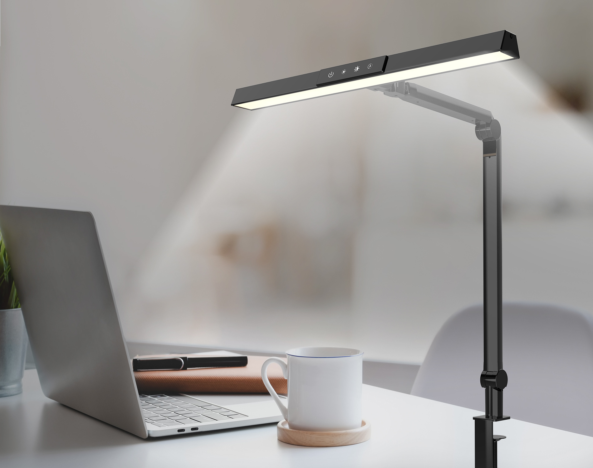 Architect Swing Arm Table Lamp Dimmable Desk Lamp with Clamp