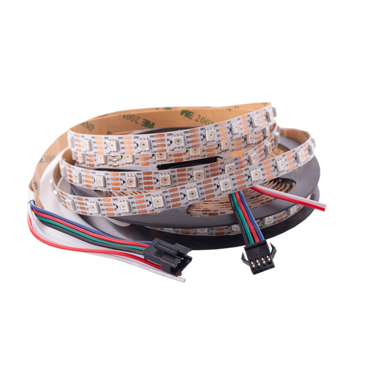 DC12V WS2815 RGBIC Individually Addressable Dual Signal 30 60 144 Pixels White Black Waterproof 12V WS2815 LED Strip Lights