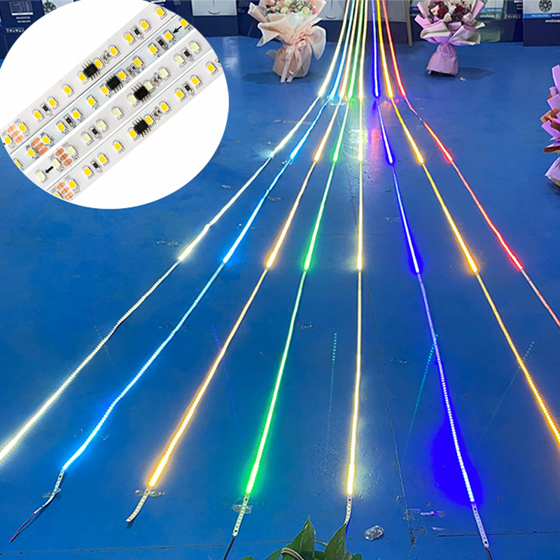 Highlight 24v Single Color 120led Addressable SMD 2835 Horse Running 10mm WS2811 IC Chasing Led Strip Light for House Decor