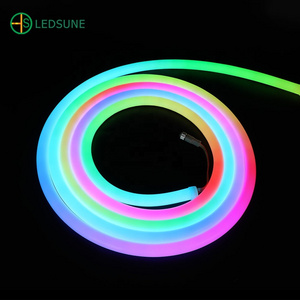 12V 24V RGBIC Neon Rope Light Flex Silicone Tube Neon LED Strip Light for Bedroom Living Gaming Room Party Christmas Wall Decor