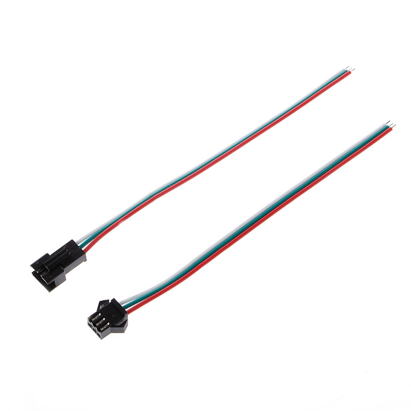 Customizable Length 3pin / 4pin JST Connector Male Female 3 4 Pin 10cm Wire Cable Pigtail Plug for LED Strip