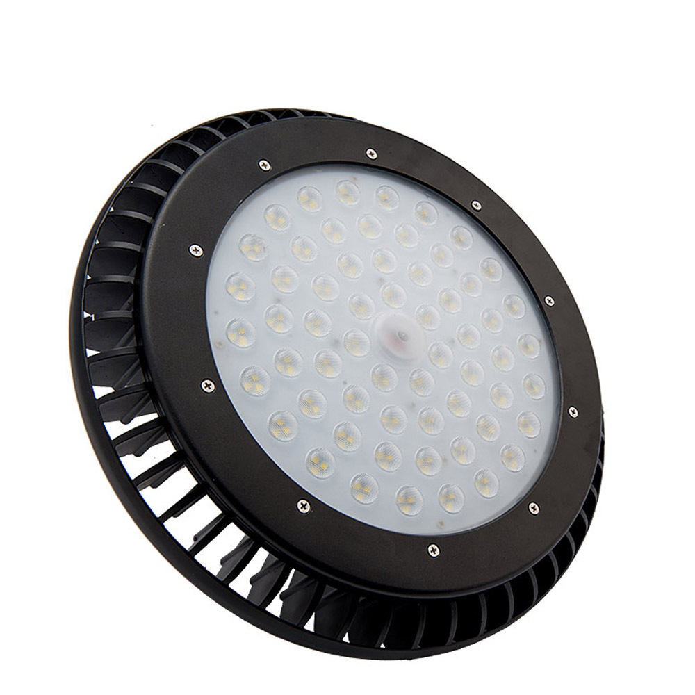 Guangzhou super bright flicker free 150lm/w pf0.95 ra80 IP66 UFO 150w high bay led light Sosen meanwell boke driver for workshop