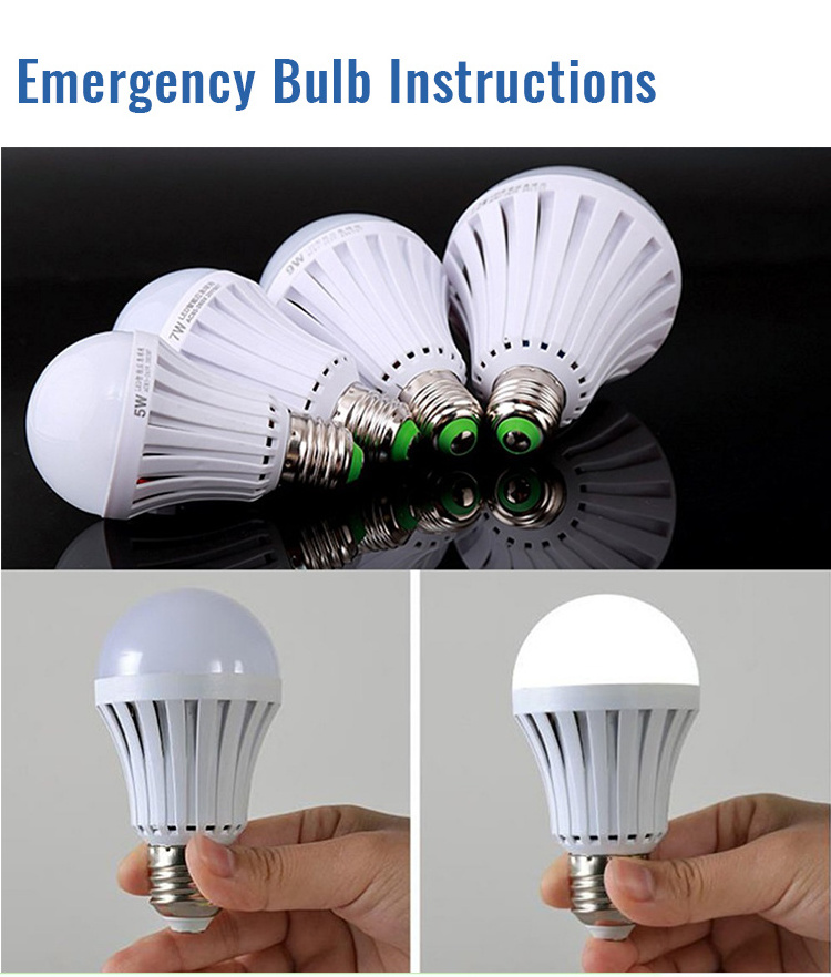 Led solar rechargeable lights energy saving emergency bulb