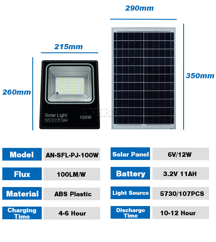 Outdoor solar lamp 100w 200w 300w waterproof IP65 solar security light