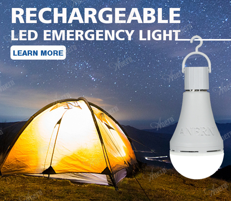 Anern ip65 emergency light 9w rechargeable night light