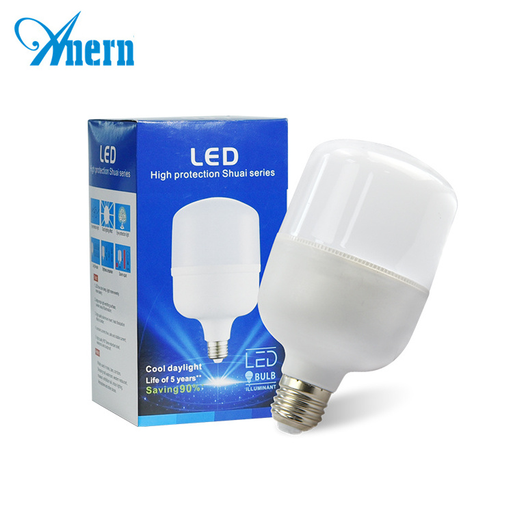 Anern Plastic + aluminum housing DOB 5w 10w 15w 20w 30w 40w 50w led light bulb