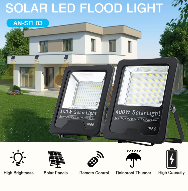 reflector solar flood light IP66 1000w outdoor solar projector light