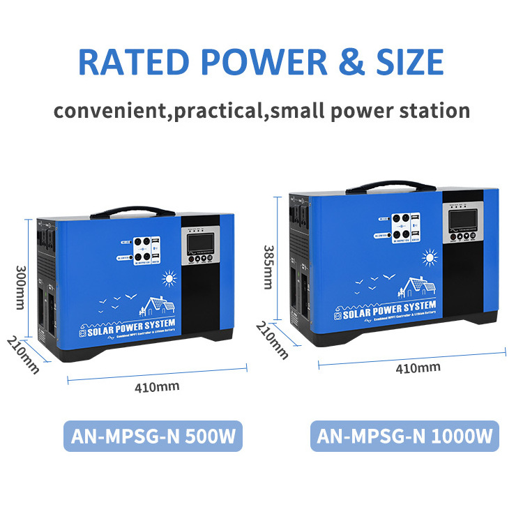 2024 integrated 1000w solar generator 220v portable solar panel kit