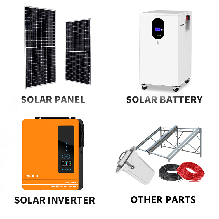 Anern Complete Set Solar Panel Power System 8kW 10kW 15kW 20kW Solar Energy Residential Hybrid Off Grid Solar System