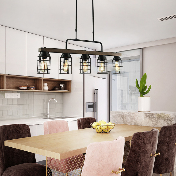 Modern Industrial Farmhouse 3-lighting Kitchen Island Chandelier Pendant Light