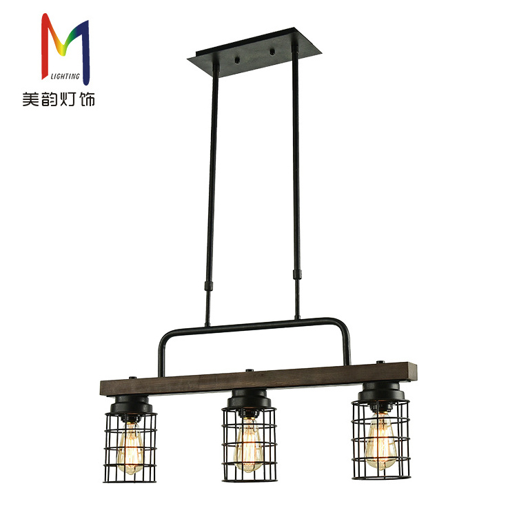 Modern Industrial Farmhouse 3-lighting Kitchen Island Chandelier Pendant Light