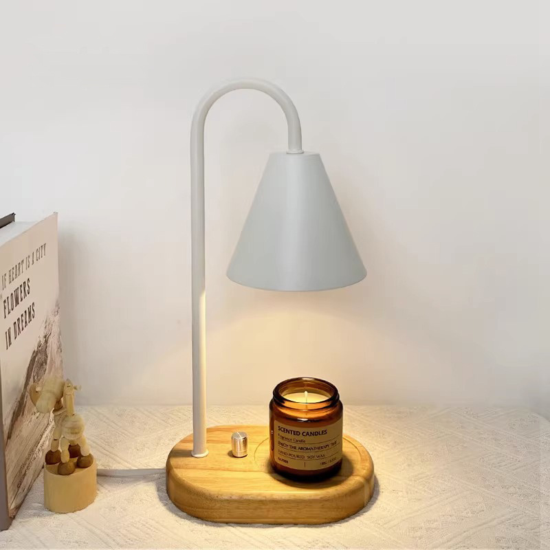 Mother's Day Candle Table Lamp Warmer with Timer Dimmable Candle Warmer Lantern Top Down Fragrance Candle Wax Table Lamp