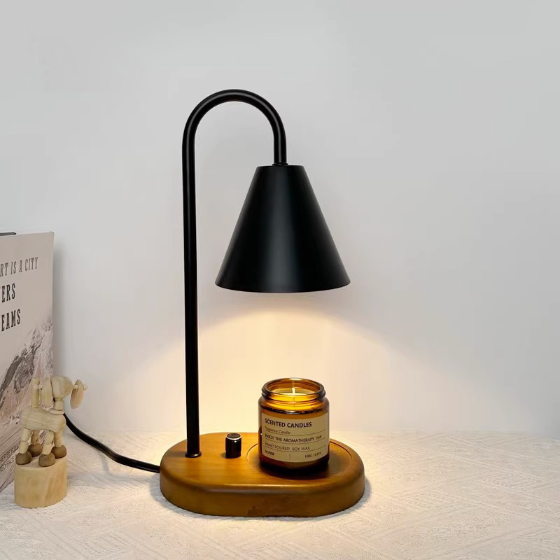 Mother's Day Candle Table Lamp Warmer with Timer Dimmable Candle Warmer Lantern Top Down Fragrance Candle Wax Table Lamp