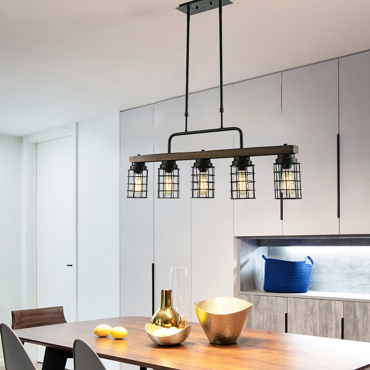 Modern Industrial Farmhouse 3-lighting Kitchen Island Chandelier Pendant Light