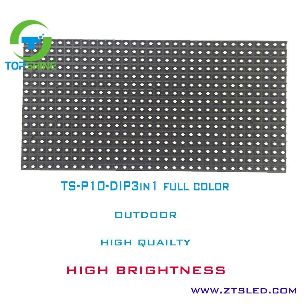 Outdoor DIP546 P10 32*16dots White Green Red Yellow Blue Digital Advertising Billboard LED Display Board