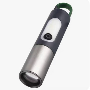 Outdoor Long Range Telescopic Zoom Torch with LED Factory Price Type-C Charging Rechargeable Battery Outdoor Camping Emergency