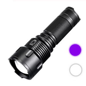 UV Flashlight 2 in 1 Back Light & White Led Flashlight High Lumens Handheld Blacklight UV Torch with Hand Strap