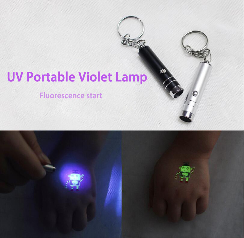 OEM Custom Mini UV Purple Light Promotion LED 395nm Flashlight Keychain