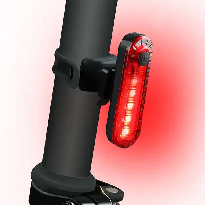 Ultra-Bright Red USB Rechargeable Tail Light Bikes Easy Installation Bicycle Safety Device Waterproof Feature Powered Battery