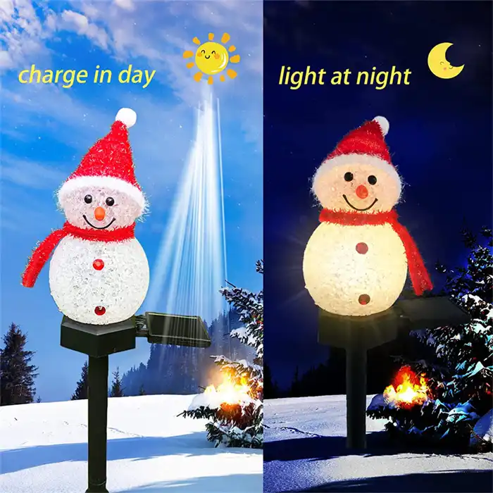 Christmas Decorations Lights for Christmas Home Yard Ambient Lighting Snowman Lawn Street Solar LED Outdoor Waterproof Garden 95