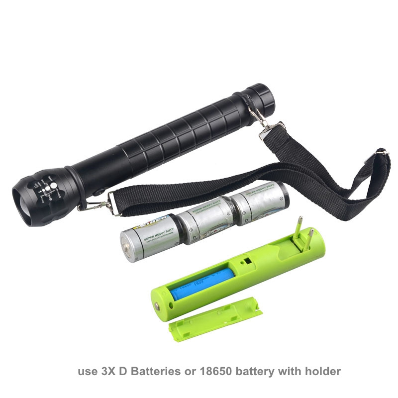 Wholesale Big LED Long Flashlights Powerfull Heavy Duty High Beam Flash Torch for Fishing Hunter