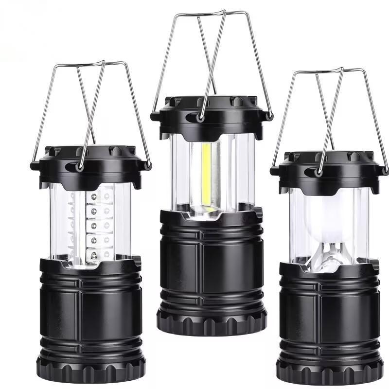 Hot Selling ABS COB LED Pop up Camping Lantern AA Battery Powered Outdoor Lighting for Camping Fishing & Emergency Use