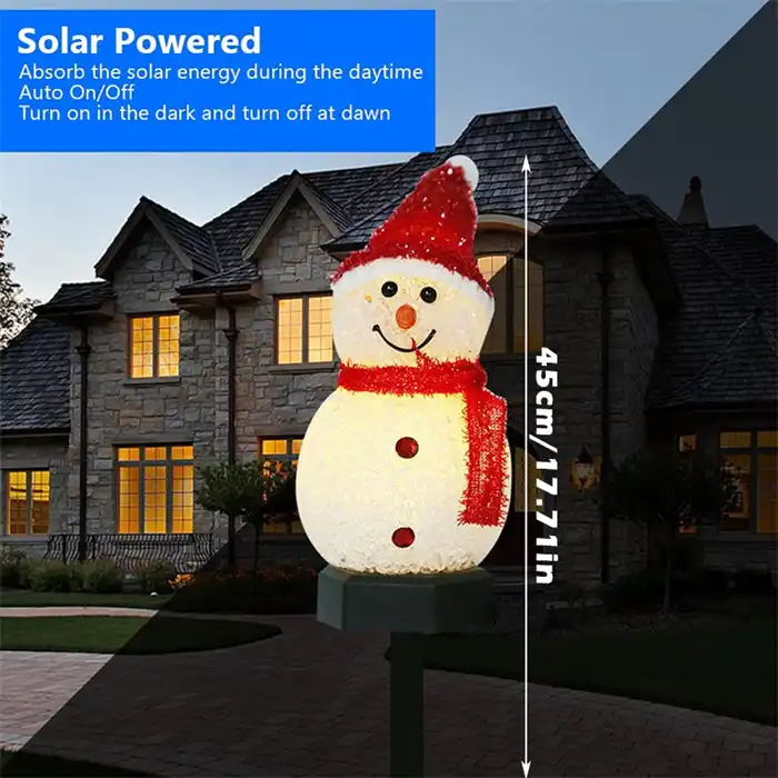 Christmas Decorations Lights for Christmas Home Yard Ambient Lighting Snowman Lawn Street Solar LED Outdoor Waterproof Garden 95