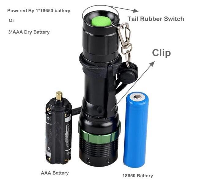 High Power Traffic Signal Led Flashlight Flesh Torch300 Lumen Ultra Bright Lamp Lantern