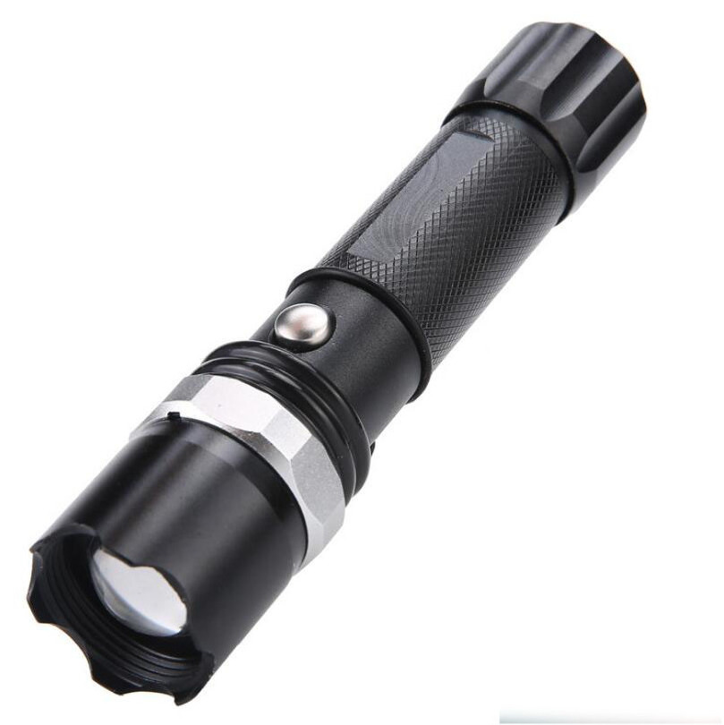 3W Powerful XPE Led Torch Long Range Zoomable Tactical Flashlight Hammer for Security Guards