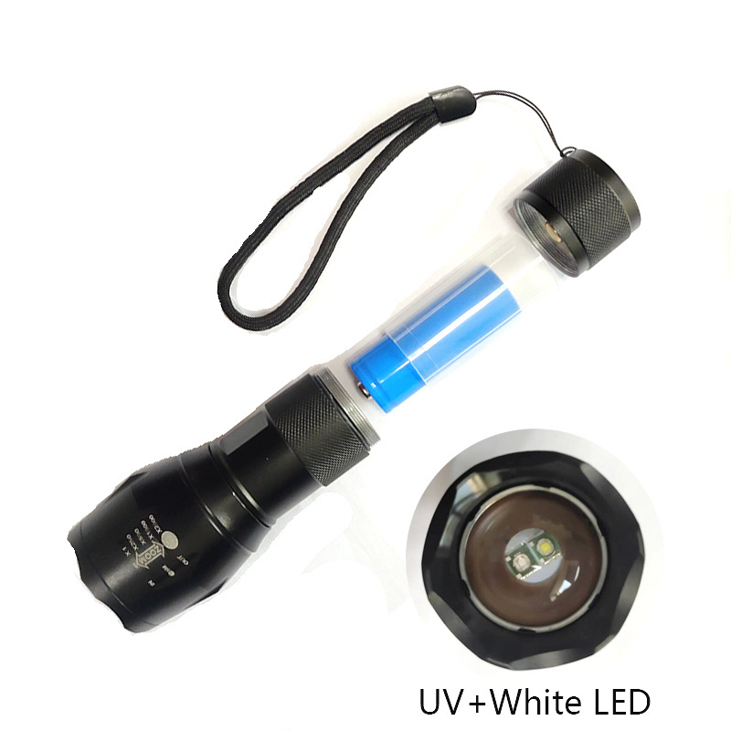 Multifunctional Waterproof UV Led Flashlight Finger Print Linterna UV Torch 395nm Flashlight