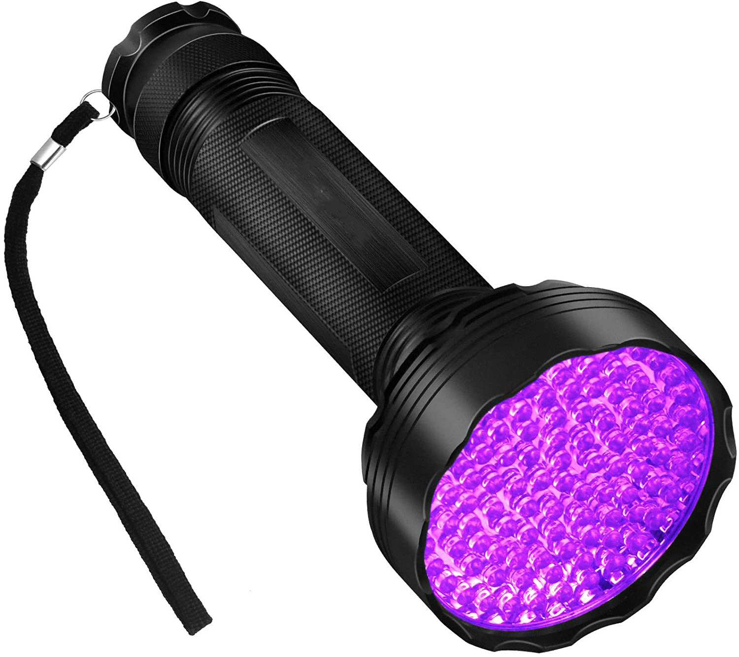 UV Lampe Torche 100 LED 395NM 365NM Black Light 6*AA UV Flashlight Money Detector for Dog Urine Bed Bug