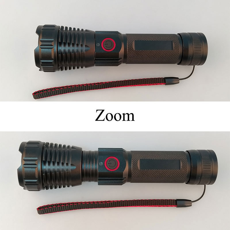 Highest Rated 4000Lm Tactical Flashlight P90 Led Type C Zoom Powerbank Explosion Proof Lanterna XHP90