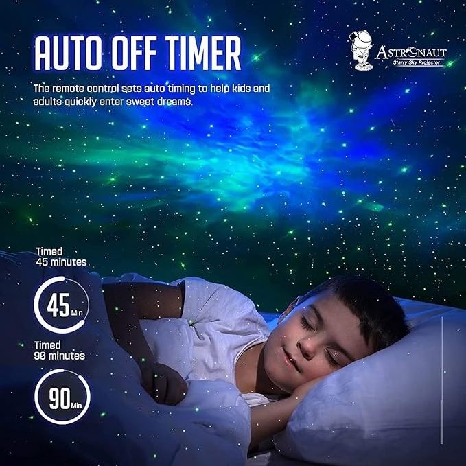 Modern Design Star Projector Night Light Astronaut Space Projector LED Ceiling Lamp with Timer and Remote For Kids Gift