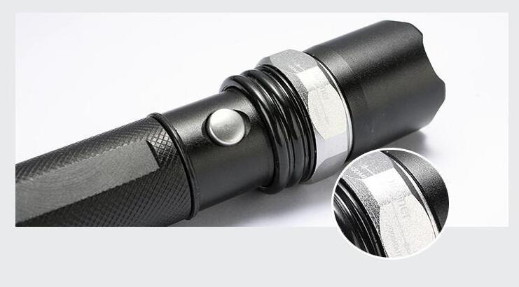 3W Powerful XPE Led Torch Long Range Zoomable Tactical Flashlight Hammer for Security Guards