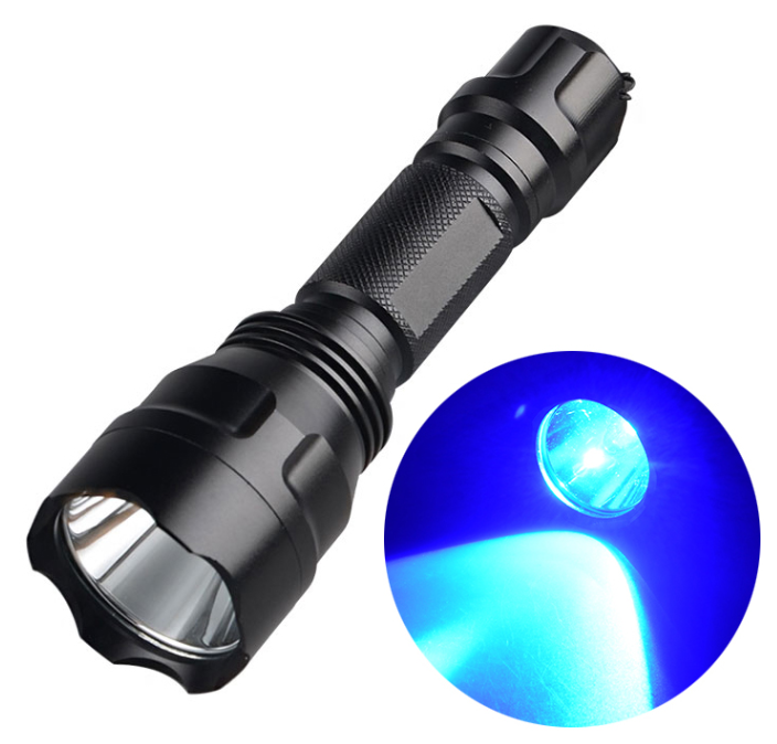 Super Bright Aluminum Alloy Zoomable LED Flashlight Black Light UV IP65 Hotel Pet Urine Detection Resin Curing Scorpion Hunting