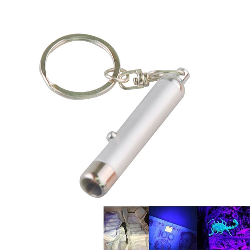 Portable Mini LED  365nm-395nm UV Keychain Flashlight LED Flashlight Custom Key Ring Torch