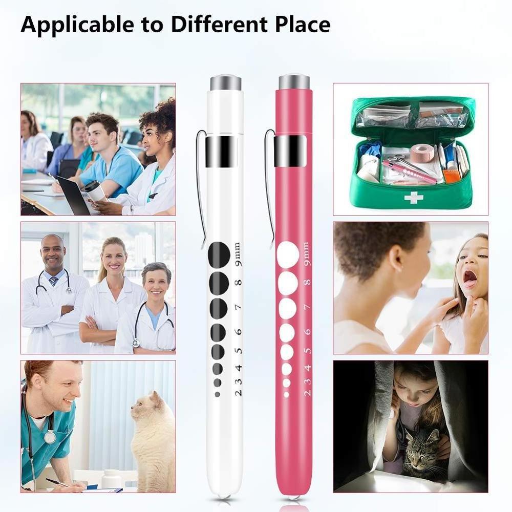 Light Weight Pupil Gauge Engraved Doctor Diagnostic Penlight Nurse Medical Led Pen Light Torch Flashlight