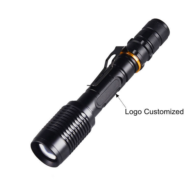 1000 Lumen Self Defensive Zoom Rechargeable Tactical Gun Hunting Flashlight Waterproof Torch