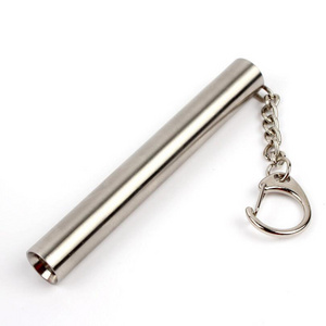 Mini Keychain Flashlight LED Light Stainless Steel UV 365nm 395nm Pocket Torch Keychain