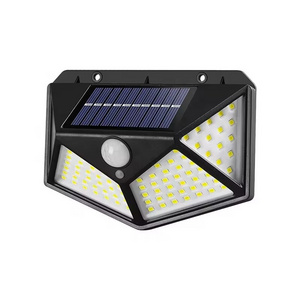 3-Mode Solar Motion Wall Lights 270 Wide Angle Wireless IP65 Waterproof LED Deck Lights with DC Power Supply for Outdoor Use