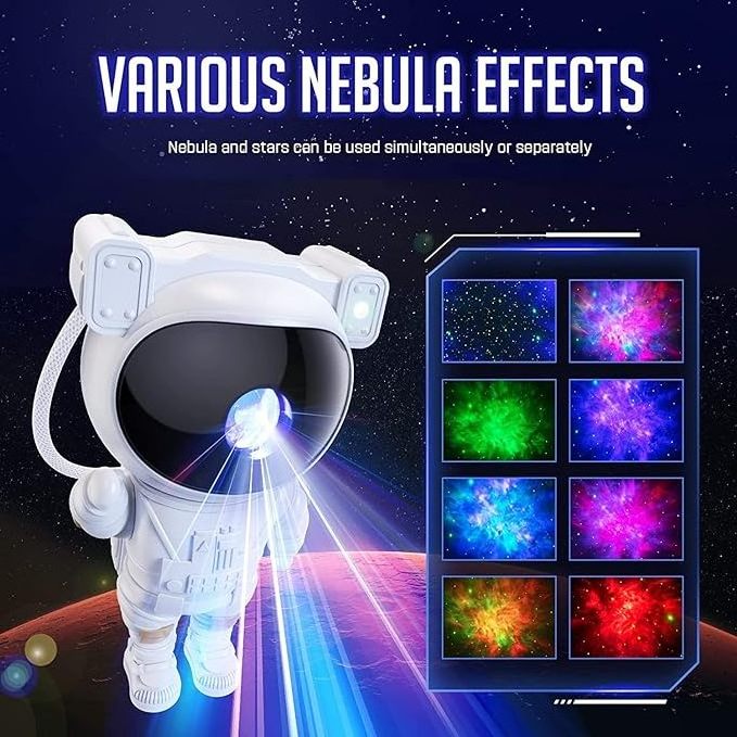 Modern Design Star Projector Night Light Astronaut Space Projector LED Ceiling Lamp with Timer and Remote For Kids Gift