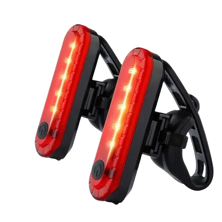 Ultra-Bright Red USB Rechargeable Tail Light Bikes Easy Installation Bicycle Safety Device Waterproof Feature Powered Battery