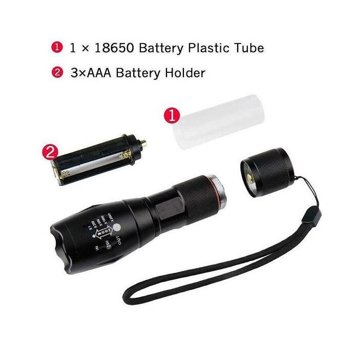 Cheap Rechargeable Flashlight 5000 Lumens, 10W Tactical Powerful Torchlight Waterproof Long Rang Flashlight